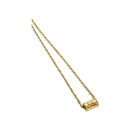 necklace steel gold with washer heart